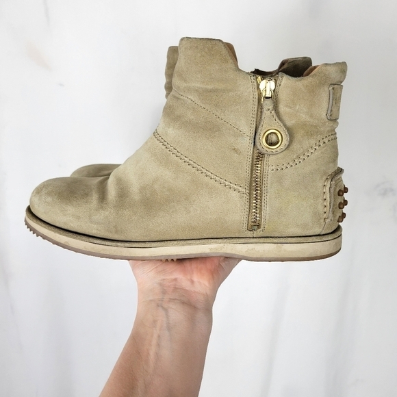 The Original Car Shoe Tan Suede Leather Ankle Boots - Picture 5 of 9